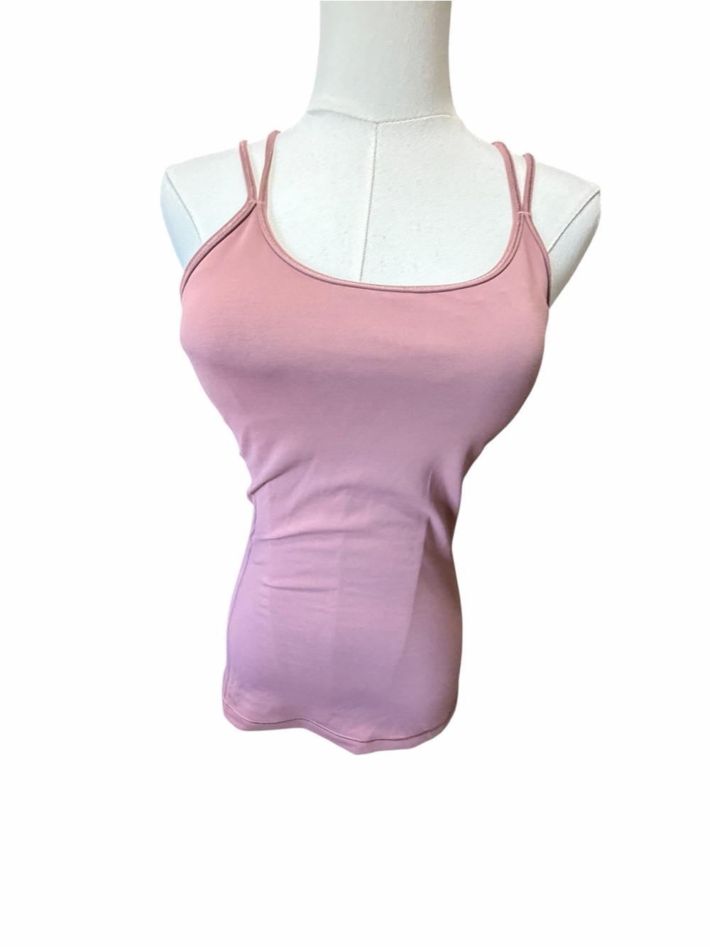 Women's Double-Strap Pink Tank Top